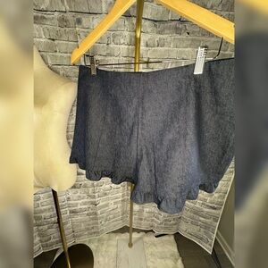 1. State High Waist Denim Shorts - Dark Blue